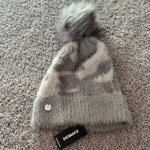 Express fuzzy beanie